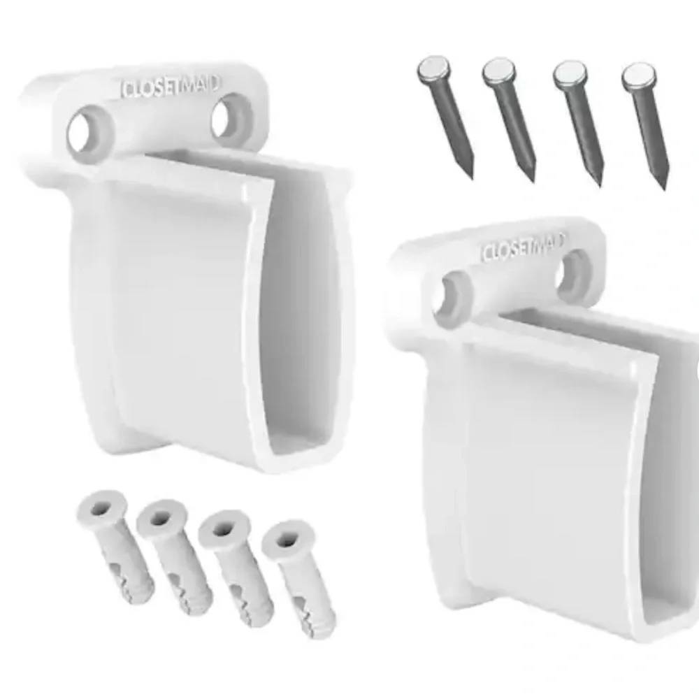 ClosetMaid Pre-Loaded Wall Shelf Brackets with Anchors for Wire Shelving 14-Pack